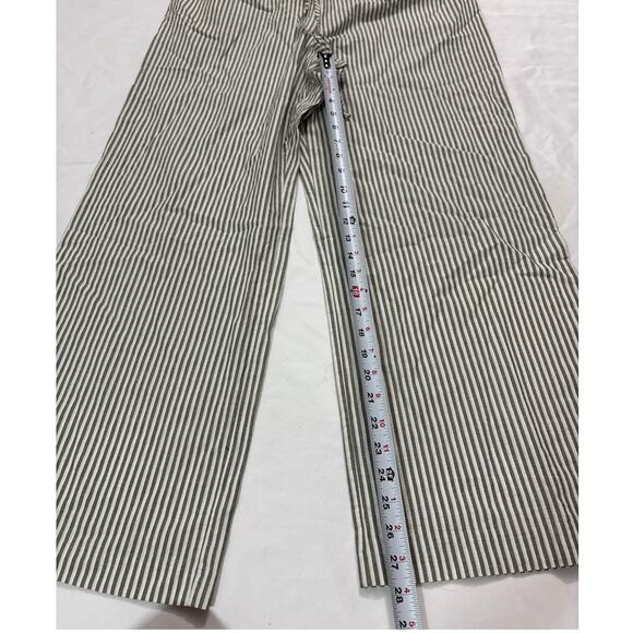 Anthropologie Maeve Womens Large Elastic-Trim Beach Pants Striped Wide Leg - Picture 12 of 13